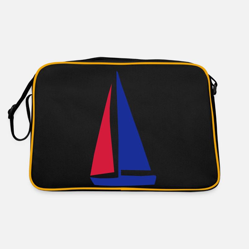 segeln - Retro Tasche - Schwarz/Gold