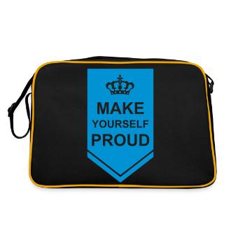 Faites-vous fier de la citation - Sac Retro - noir/or - Dos