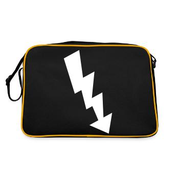 Lightning Icon - Retro Bag - black/gold - Back