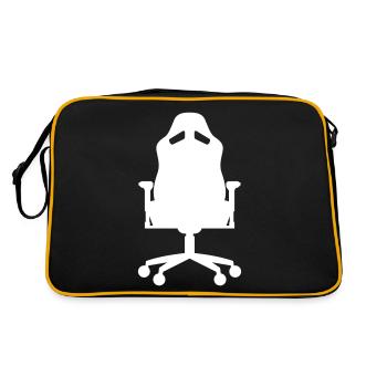 Gamer chair gaming - Retro Bag - black/gold - Back