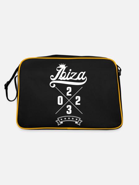Ibiza 2023 - Retro Tasche - Schwarz/Gold - Hinten
