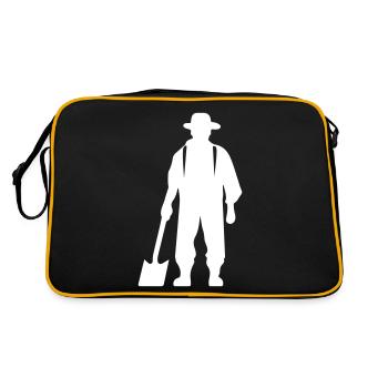 Silhouette de fermier Bauer - Sac Retro - noir/or - Dos