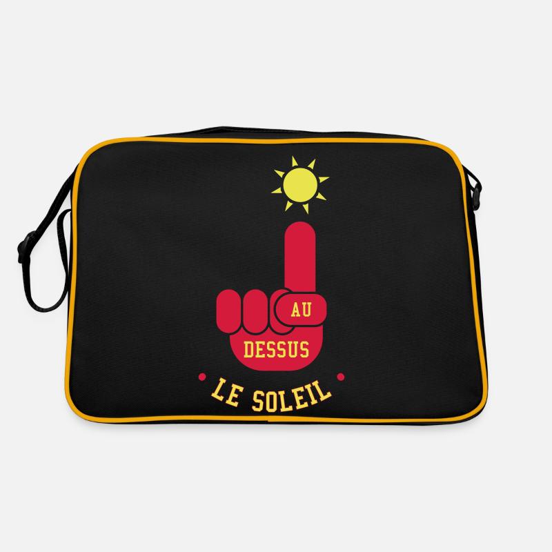 soleil - Sac Retro - noir/or