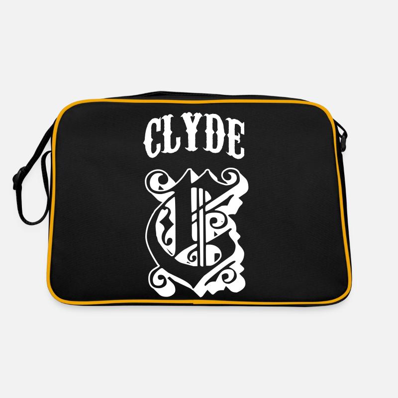BONNIE & CLYDE Partnerlook - Retro Tasche - Schwarz/Gold