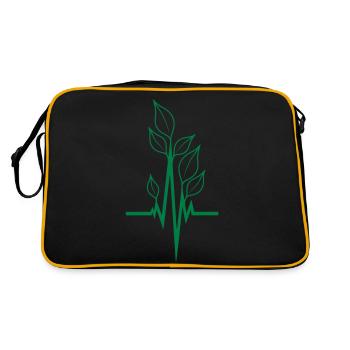 Ecologically vegan pulse - Retro Bag - black/gold - Back