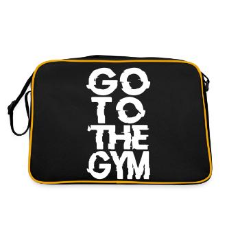 Go to the Gym - Retro Tasche - Schwarz/Gold - Hinten