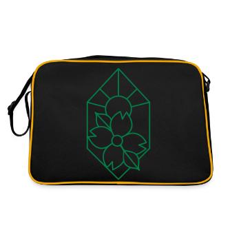 diamant de fleur sakura - Sac Retro - noir/or - Dos