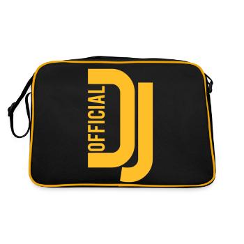 Officiel DJ Music Party Célébration Texte Logo Lettrage - Sac Retro - noir/or - Dos
