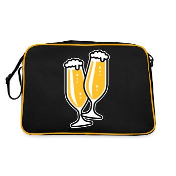 X2 Originale Treffen Sich (3) - Retro Tasche - Schwarz/Gold - Hinten