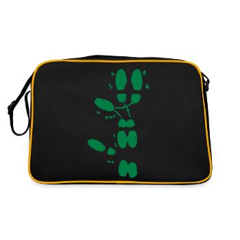 Tanzschritte - Retro Tasche - Schwarz/Gold - Hinten