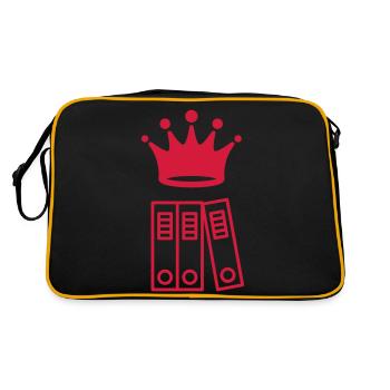 Archiviste / Archives / Travail / Métier / Job - Sac Retro - noir/or - Dos