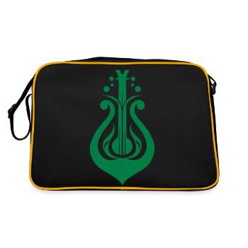 Harp Harmony: Zeitlose Eleganz - Retro Tasche - Schwarz/Gold - Hinten