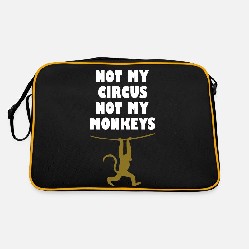 Pas mon cirque, pas mes singes - Sac Retro - noir/or