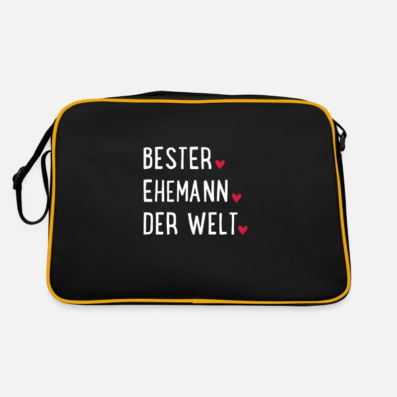 Ehemann - Retro Tasche - Schwarz/Gold