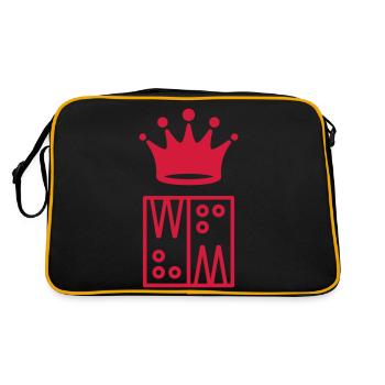 Backgammon / jeu / joueur / geek - Sac Retro - noir/or - Dos