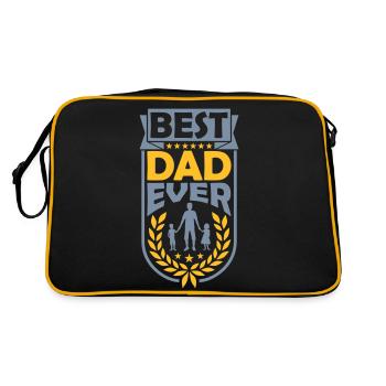 Meilleure couronne de laurier de papa de tous les temps - Sac Retro - noir/or - Dos