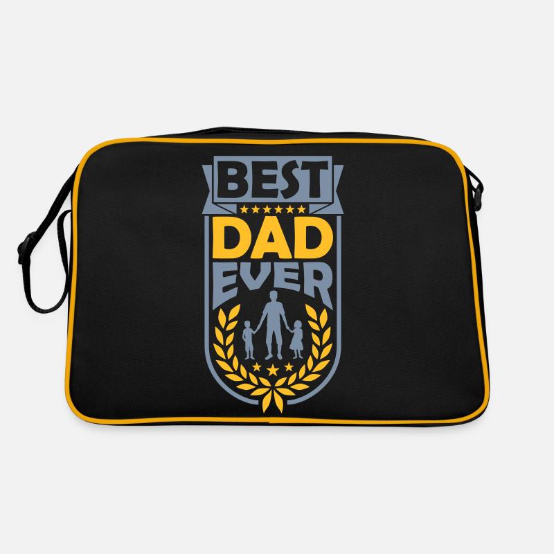 Best Dad Ever Lorbeerkranz Retro Tasche
