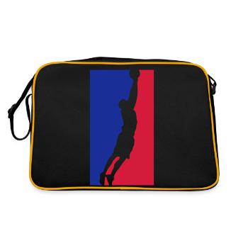 Basketball Silhouette - Retro Bag - black/gold - Back