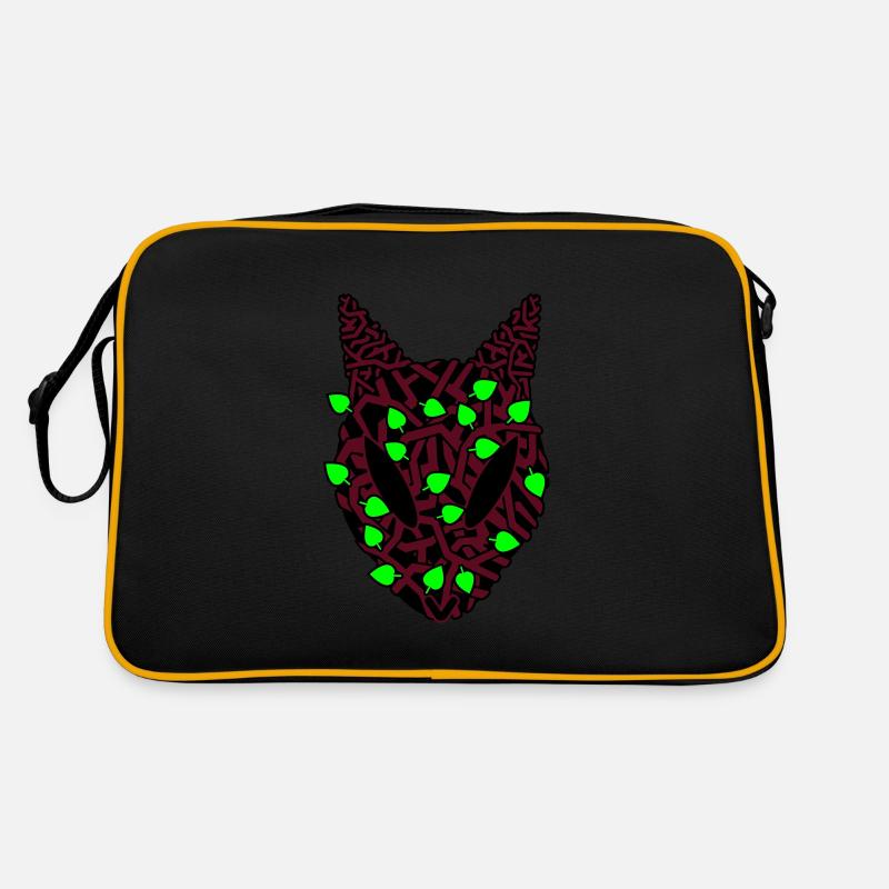 Grüner Ekuroeil - Retro Tasche - Schwarz/Gold