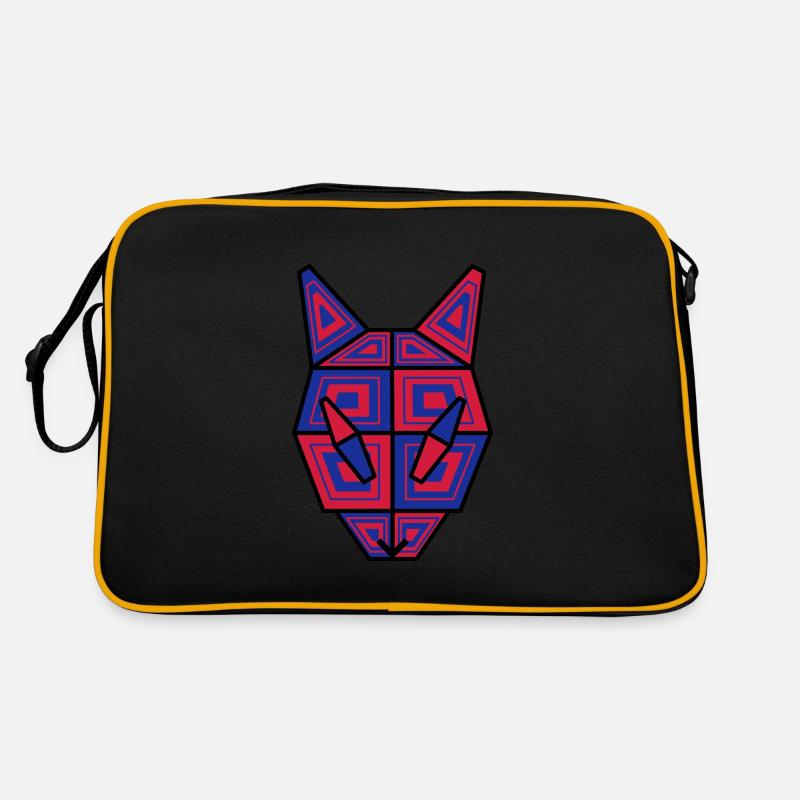 Cubekuroeil - Retro Tasche - Schwarz/Gold