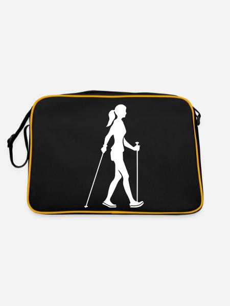 Marche Nordique Femme Icône - Sac Retro - noir/or - Dos
