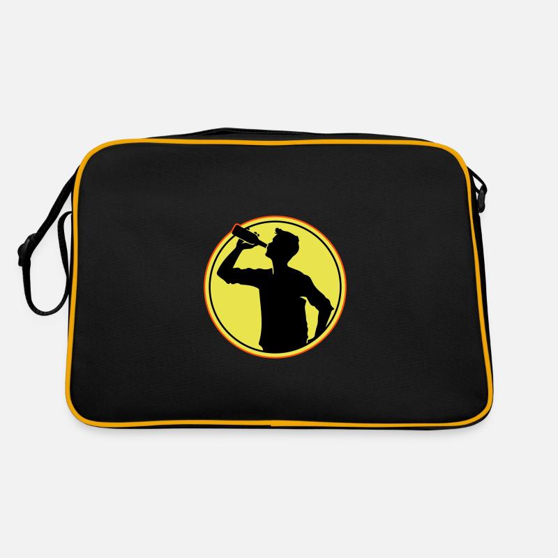 Drinker Beer Silhouette Retro Bag