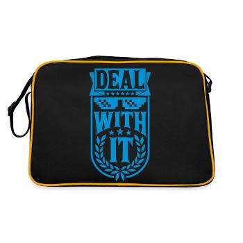 Quote Deal with it - Retro Bag - black/gold - Back