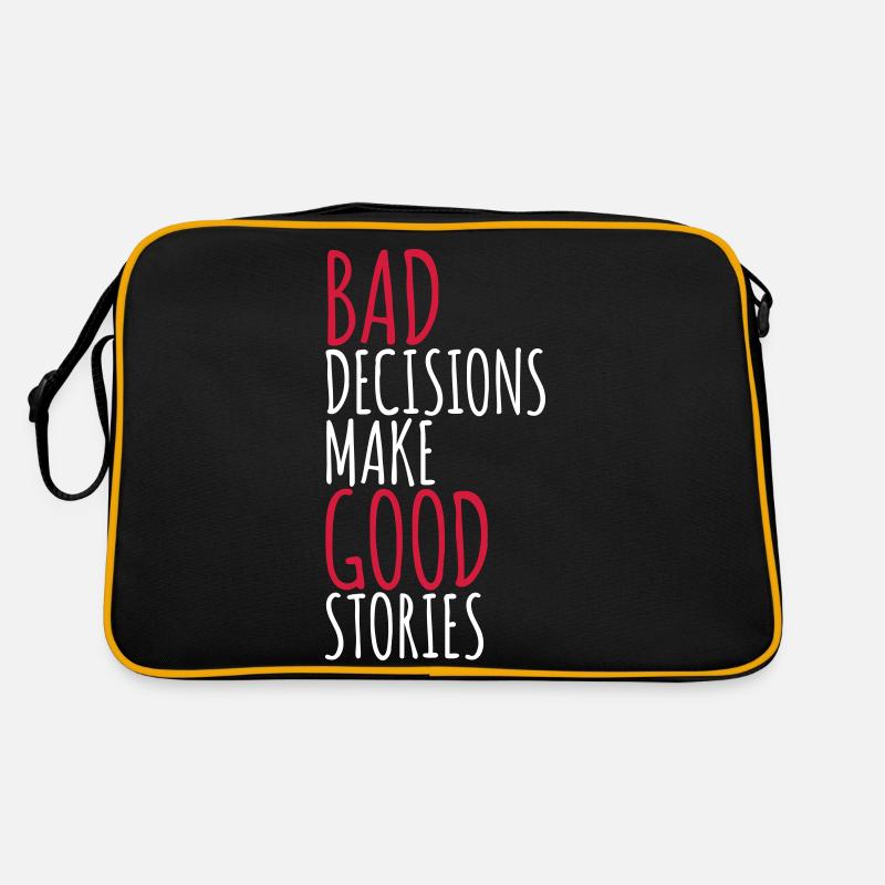 bad decisions great stories Retro Bag