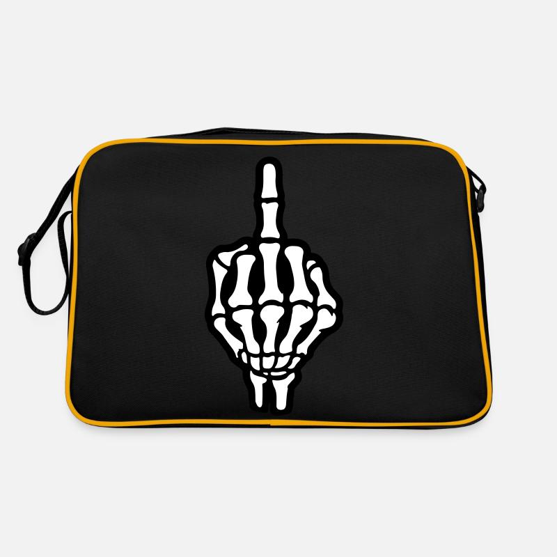 Skeleton Middle Finger Hand Retro Bag