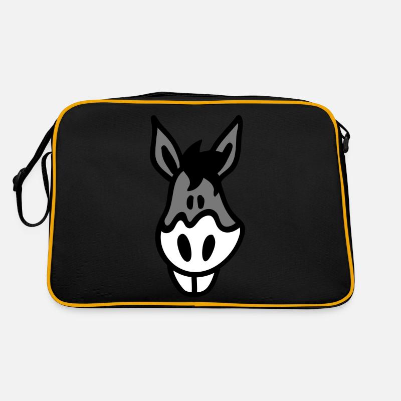 Crazy Esel - Kopf 3 Retro Tasche