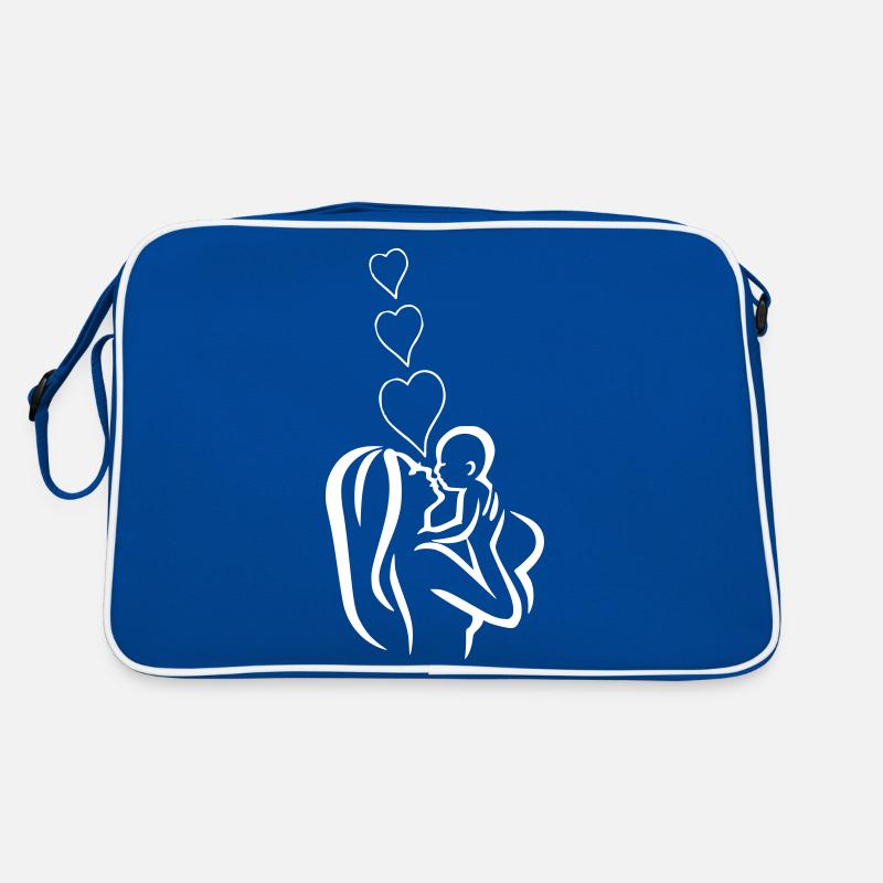 Mutter mit Baby Retro Tasche