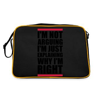 I m not arguing - Retro Bag - black/gold - Back