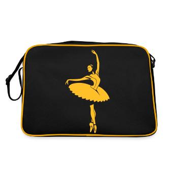 prima ballerina ballet - Retro Bag - black/gold - Back