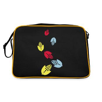 Mais symbol - Retro Tasche - Schwarz/Gold - Hinten
