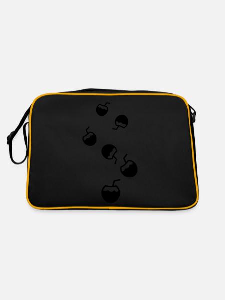 Icône de l’icône de la noix de - Sac Retro - noir/or - Dos