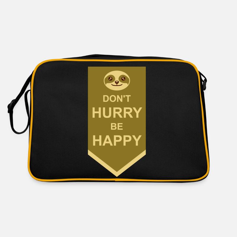 dont hurry be happy Retro Tasche