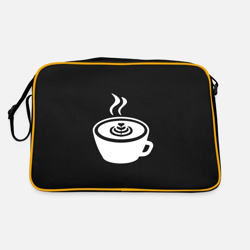 Kaffee Icon - Retro Tasche - Schwarz/Gold