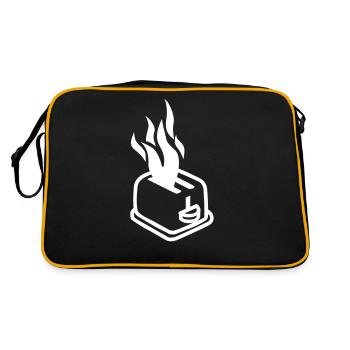 Burning toaster - Retro Bag - black/gold - Back