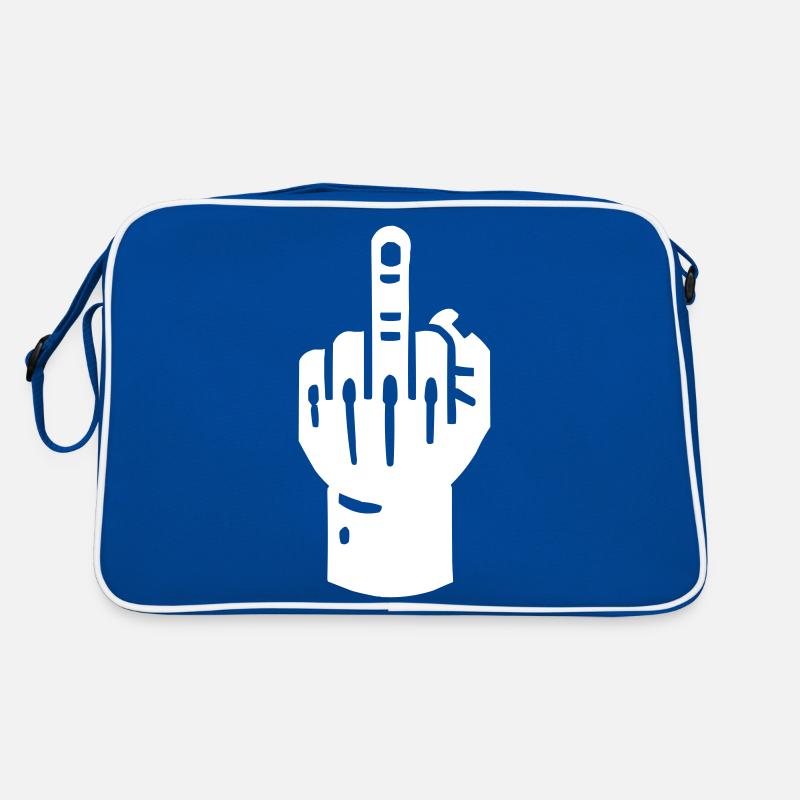 mittelfinger hand Retro Tasche