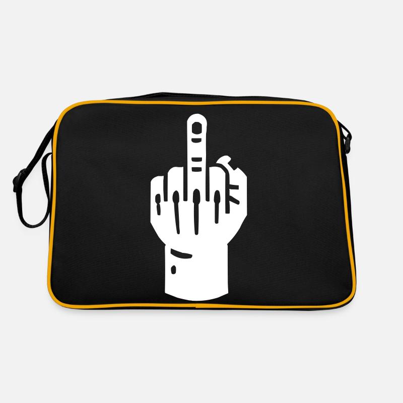 Middle Finger Hand Retro Bag