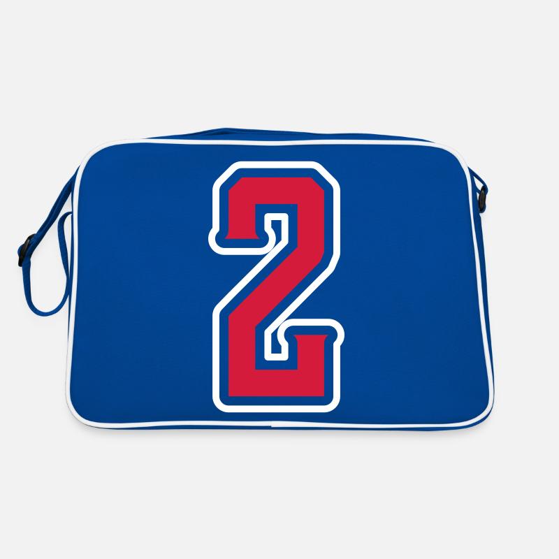 2 Zahl symbol Retro Tasche