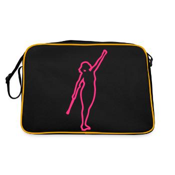 danseuse twirling baton trace2 - Sac Retro - noir/or - Dos