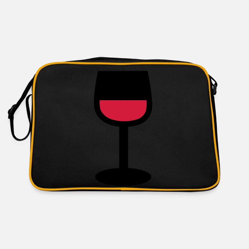 Wein Glas Retro Tasche