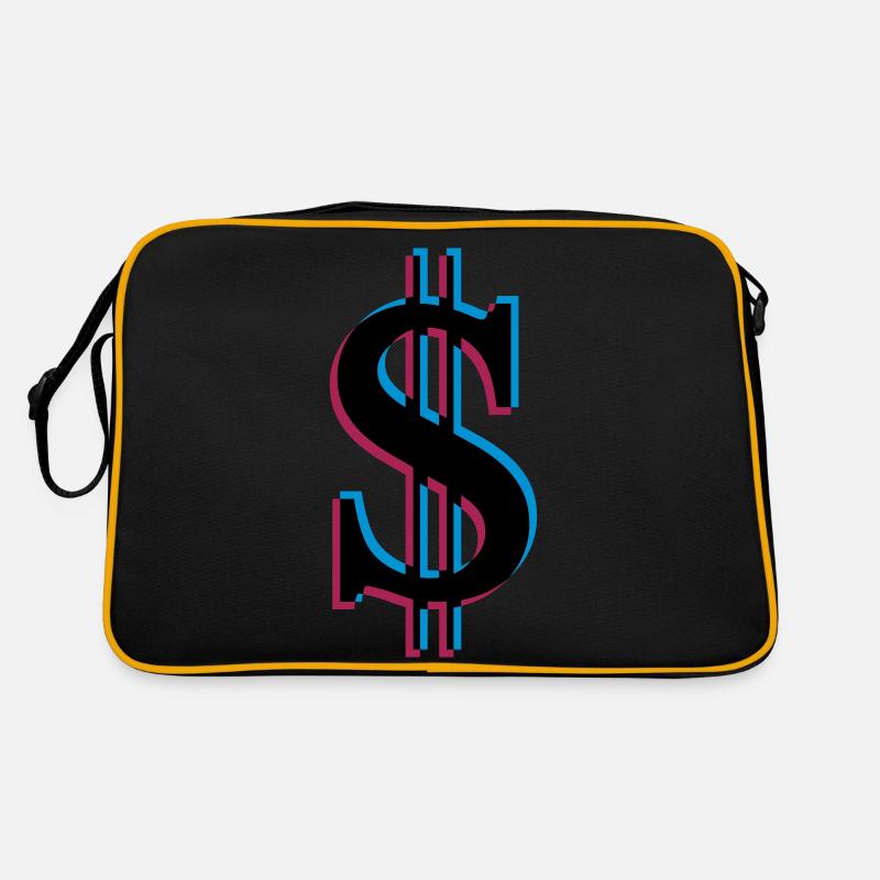 3D effect dollar Retro Bag