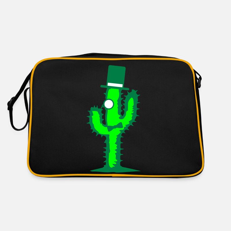 Cool Cactus Sir Genteman Mr. Top Hat Monocle Sac Retro