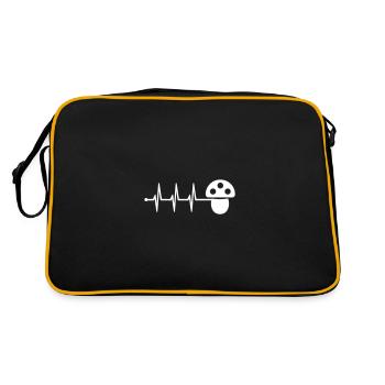 Mushroom pulse - Retro Bag - black/gold - Back