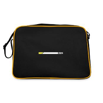 2024 Jahr - Retro Tasche - Schwarz/Gold - Hinten