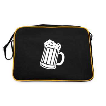 Chope de bière bière alcool Cheers - Sac Retro - noir/or - Dos