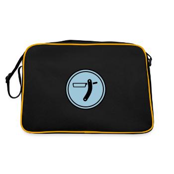 Rasage Barber Circle - Sac Retro - noir/or - Dos