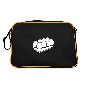 Eier symbol - Retro Tasche - Schwarz/Gold - Hinten